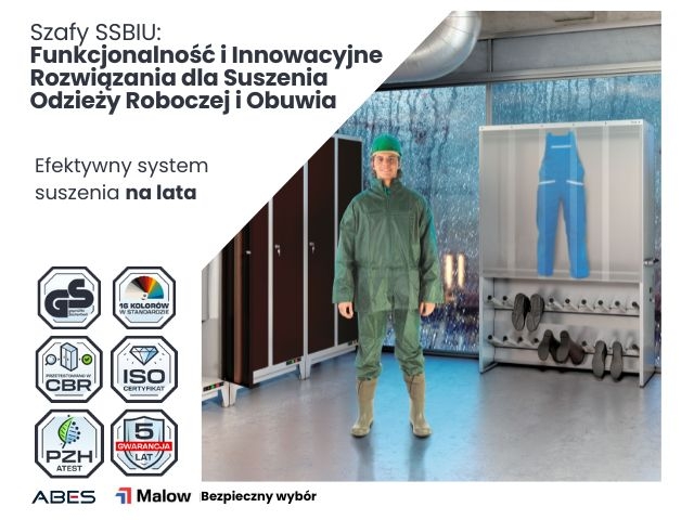 Szafy SSBIU: Funkcjonalność i Innowacyjne Rozwiązania dla Suszenia Odzieży Roboczej i Obuwia